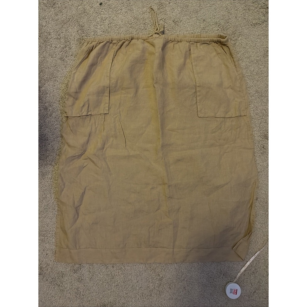 Haven Well Within Linen Modest Midi Skirt Drawstring Waist 100% Linen Size XXL